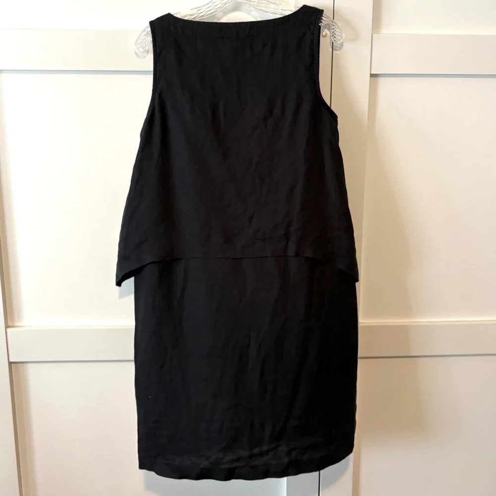 J. Jill Black Linen Sleeveless Dress in Size M